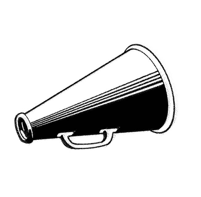 sketch of a megaphone